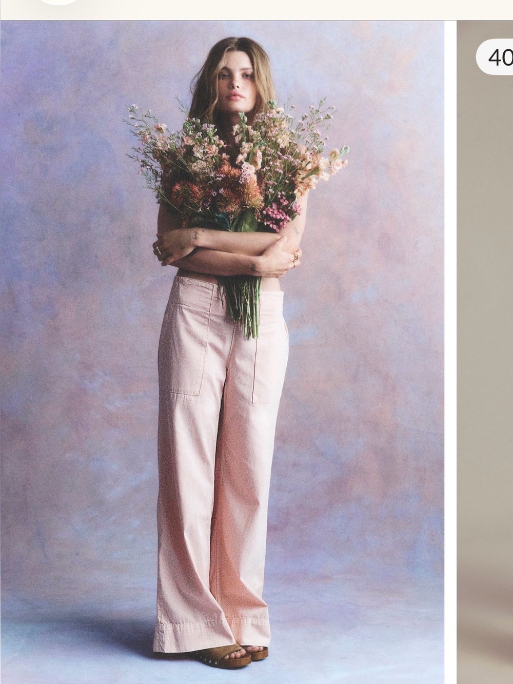 We the Free Breezy Wide-Leg Pants in Blush Pink